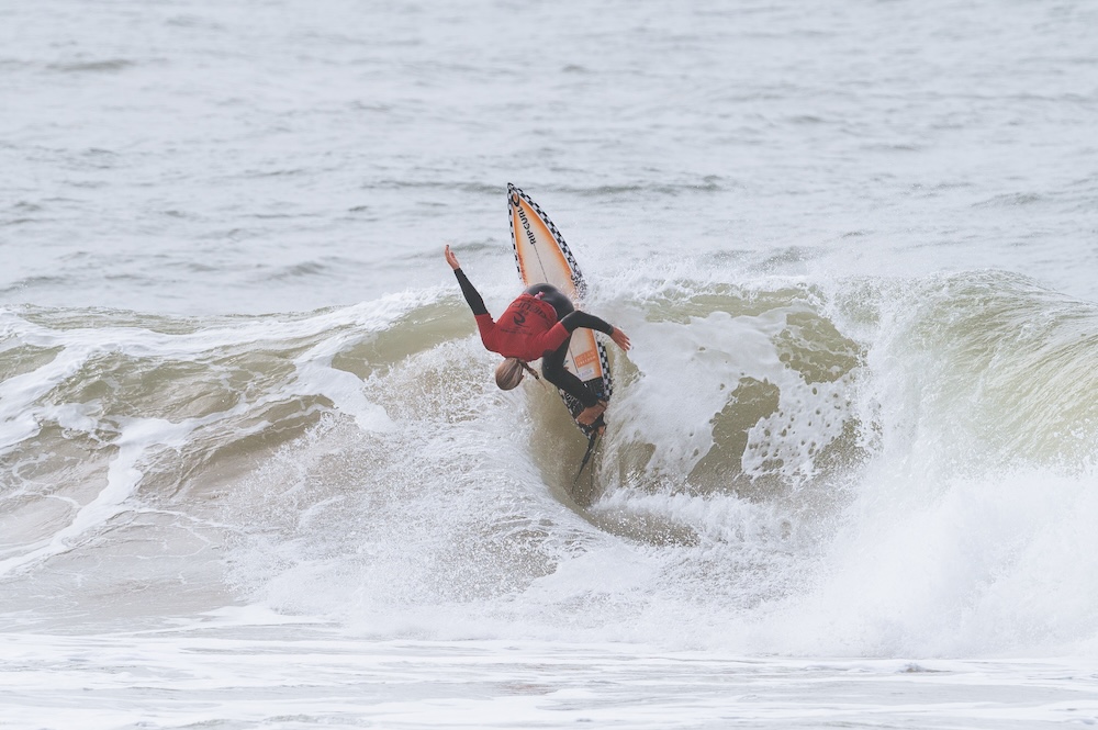 Previous Rip Curl GromSearch International Finals surfer, Scottburgh's Louise Lepront in action at East Beach, Port Alfred, ©Kody McGregor